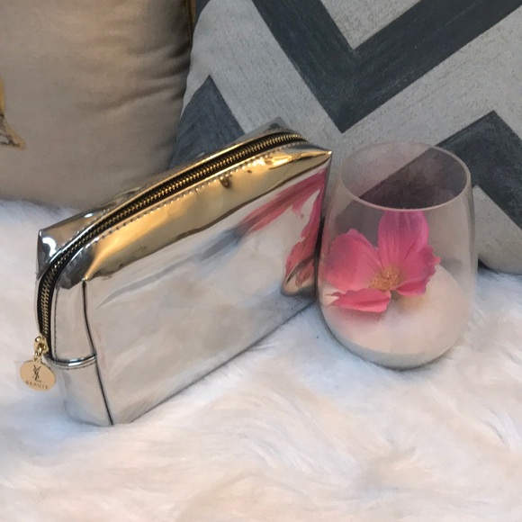 Yves Saint Laurent Handbags - YSL Beaute bag/clutch/pouch. Silver mirror tint.